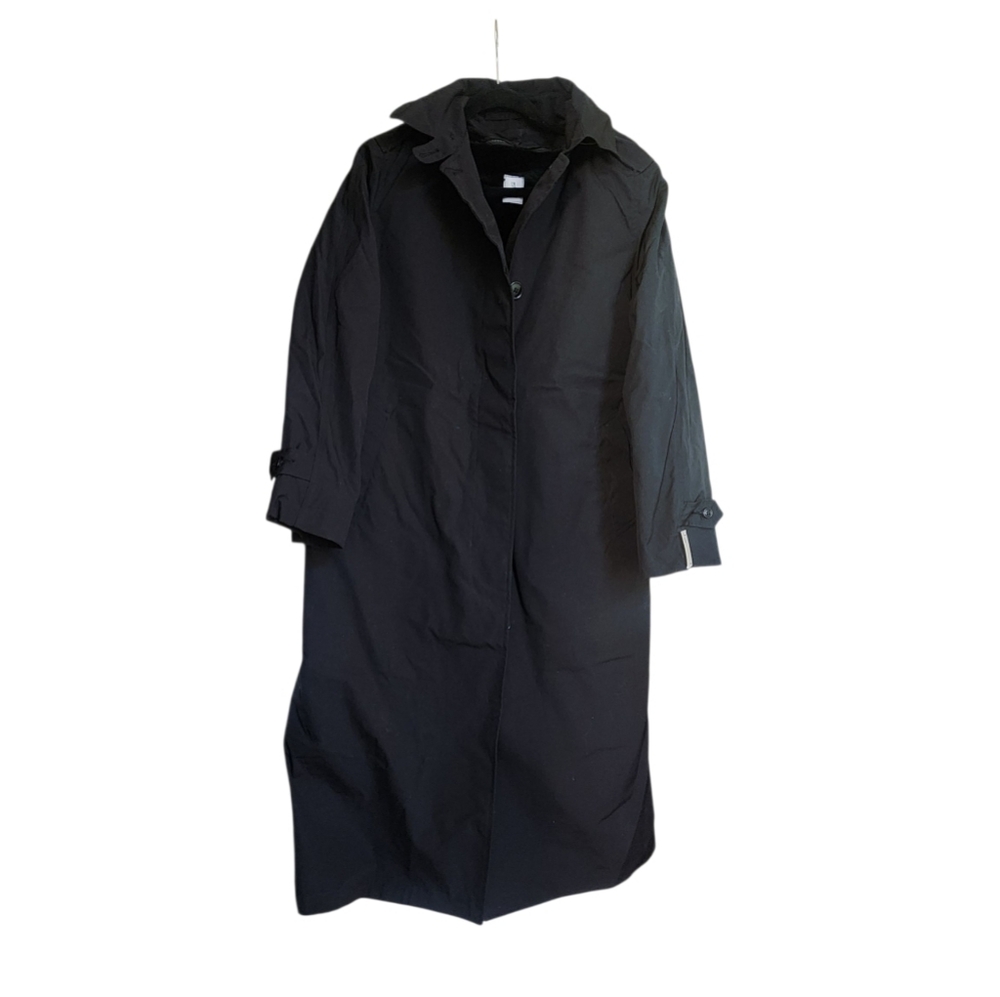 Vintage US Navy Women’s All-Weather Coat Trench Black 12L Long Faux Fur Liner...